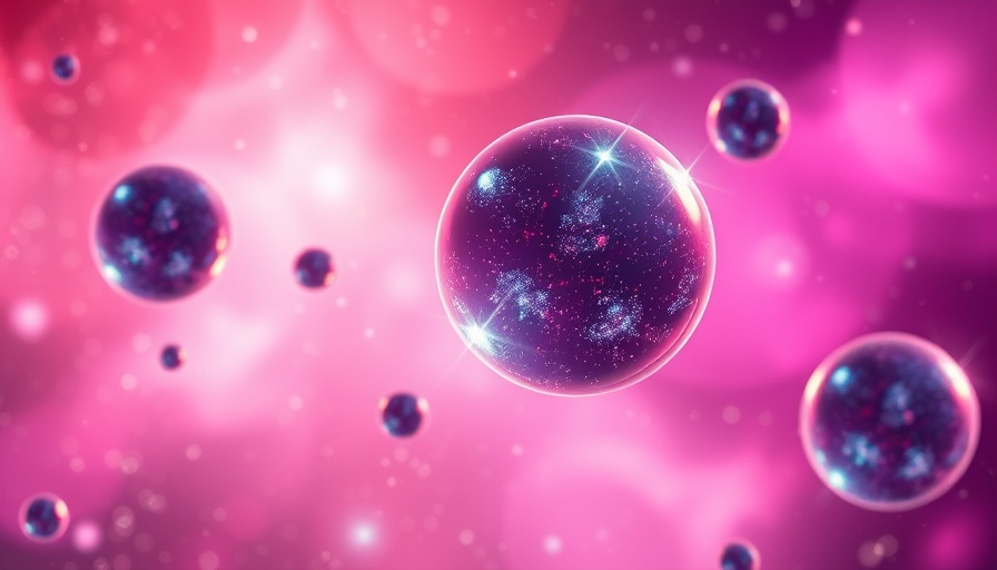 Vibrant cosmic spheres on a glowing background.