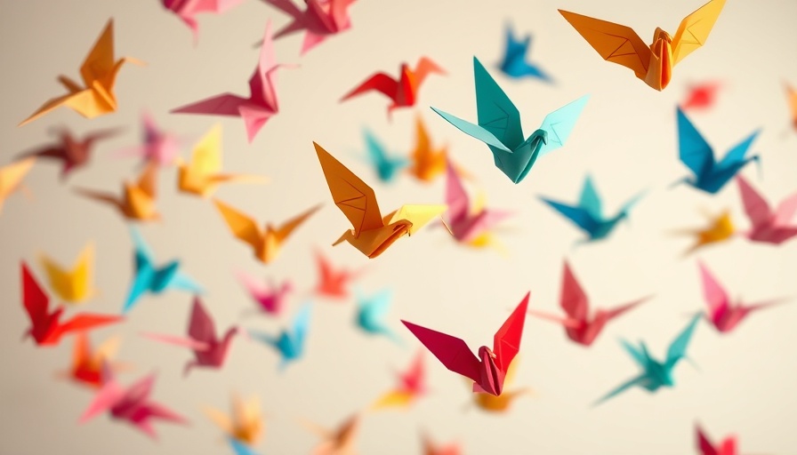 Dynamic origami display representing Veo 3 origami technology.