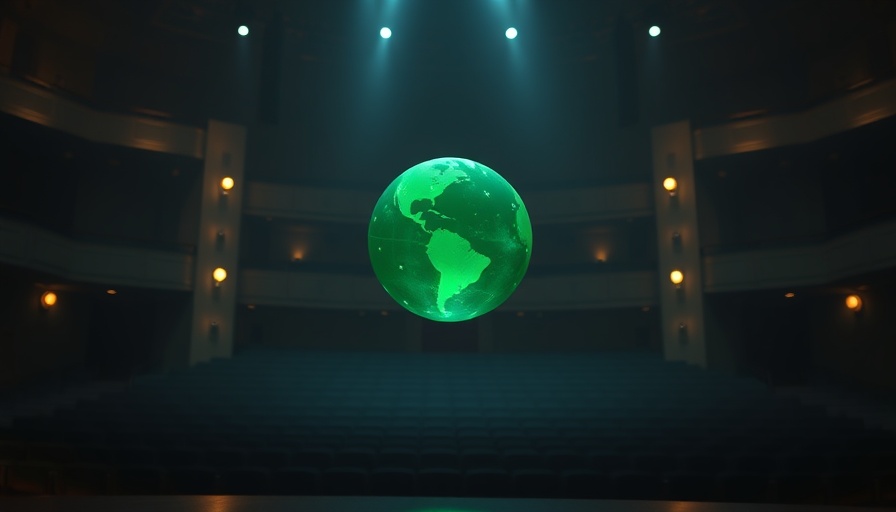 Veo 3's mysterious floating orb in a dimly lit auditorium.