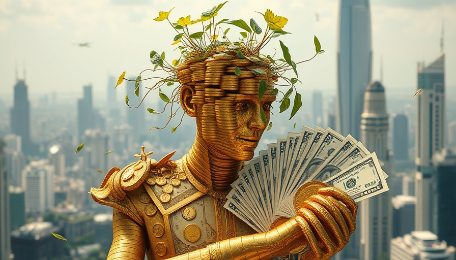 Artistic financial growth metaphor using plant and money imagery related to venture capital insights for founders.