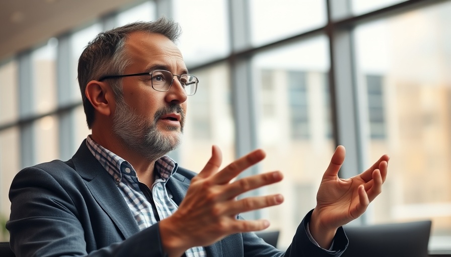 Middle-aged man discussing Pakistan economic budget challenges indoors.