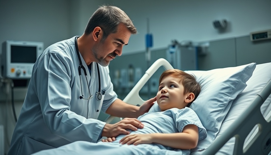 Concerned medic aids child in Gaza hospital amidst crisis.
