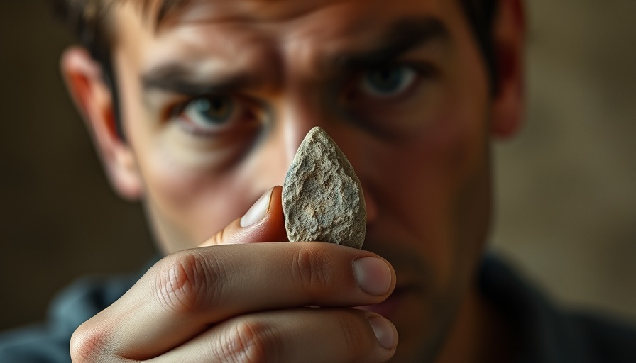 Person examining Neanderthal tool, exploring why Neanderthals died out.
