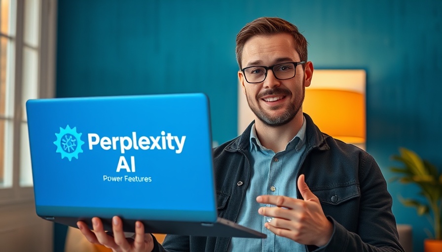 Perplexity AI features showcased on a laptop with a knowledgeable man.