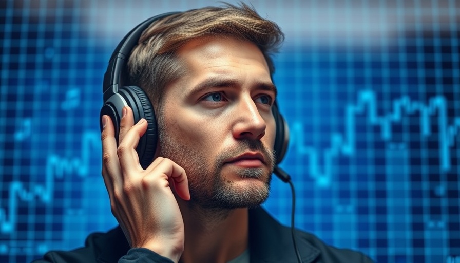 Man using AI music creation tool interface