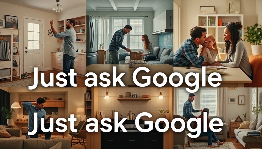 Collage of family scenes with 'Just ask Google' text.