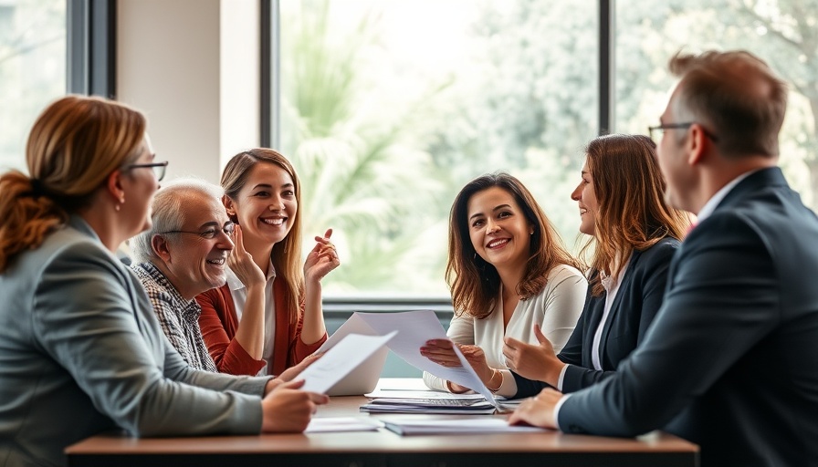 Diverse professionals discuss equity in trade in bright meeting room
