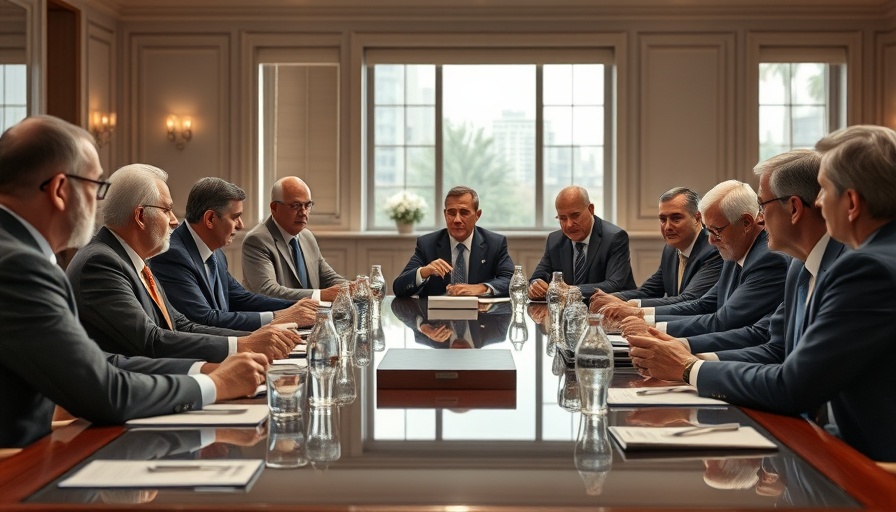 World leaders at G7 Summit roundtable discussing global issues, unity focus.