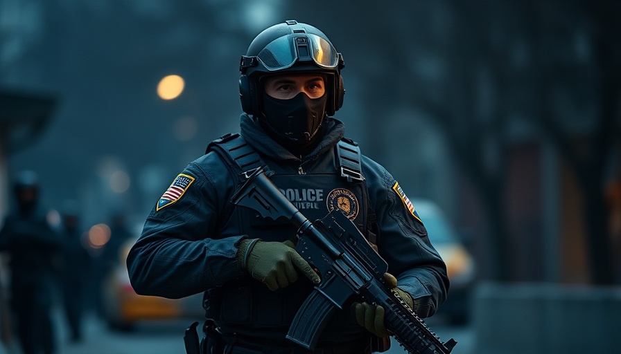 Police officer in tactical gear symbolizing Trump's Deportation Strategy.