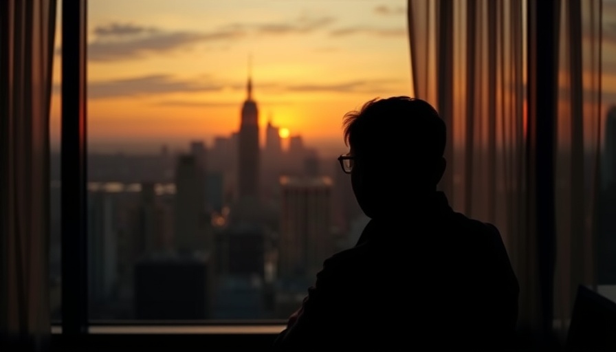 Silhouette watching news on global crises, reflecting on psychological impact.
