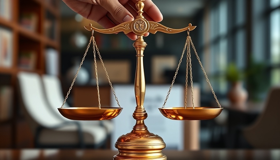 Balance scale representing African economies gold trade in office setting.