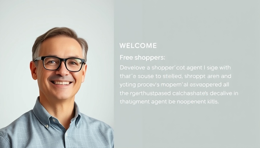 Man presenting AI agent development for e-commerce.