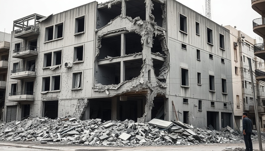 Iran missile strikes on Haifa damage building, debris and chaos visible.