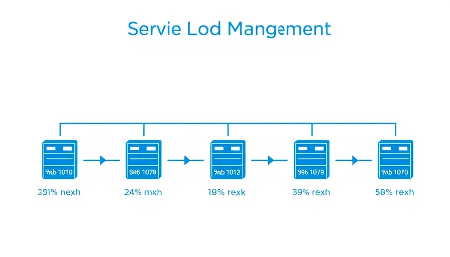 Diagram of server load management showcasing traffic distribution.
