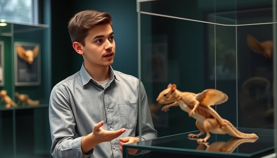 Young man discusses how flying squirrels glide using patagium.
