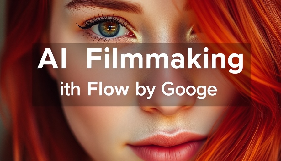 AI Filmmaking Flow promotional close-up image with red hair.