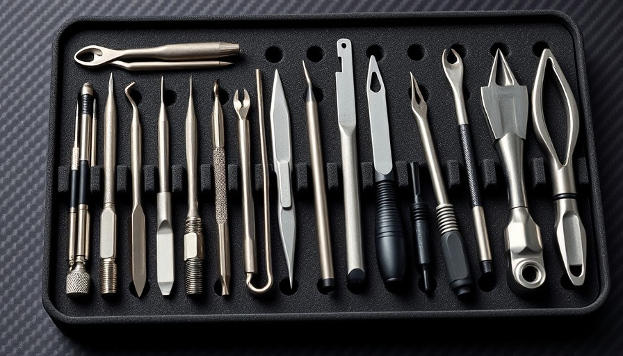 21 Pc. Punch and Chisel Foam Set neatly arranged in a tray