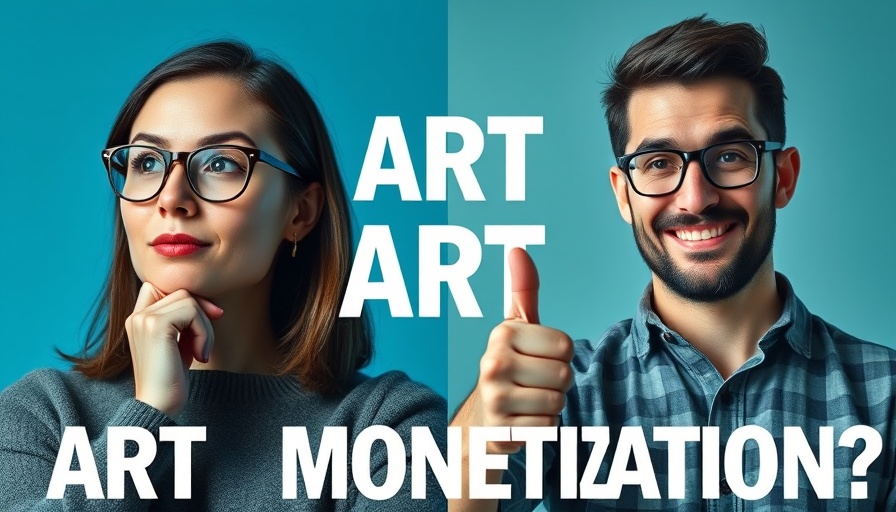 Designing a Creative Life: art monetization discussion visual with two people.