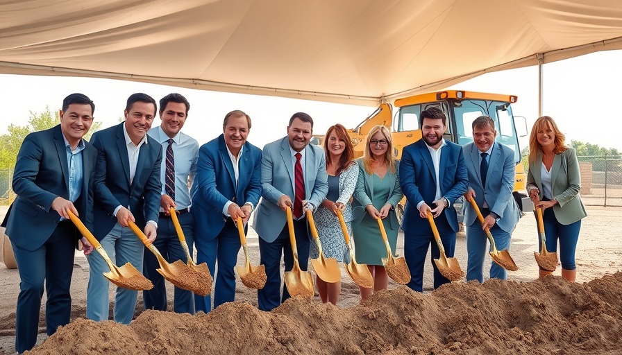 Avflight New Facility Detroit City Airport groundbreaking ceremony outdoors.