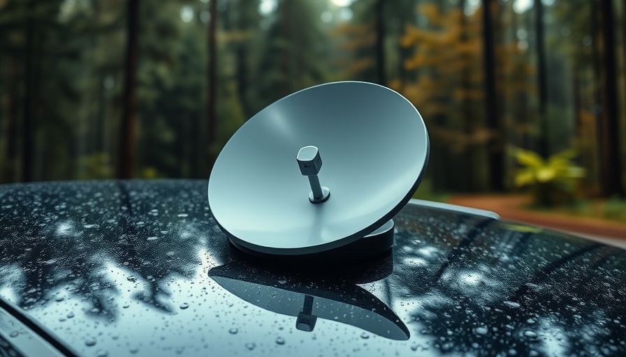 Starlink satellite dish on car hood in Zimbabwe.