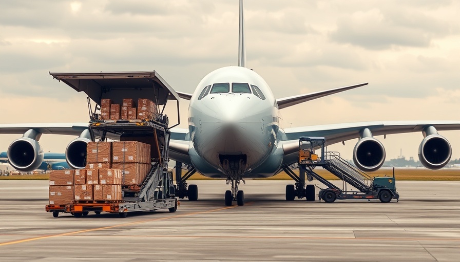 Air cargo demand drops for African airlines showing cargo plane unloading at airport.
