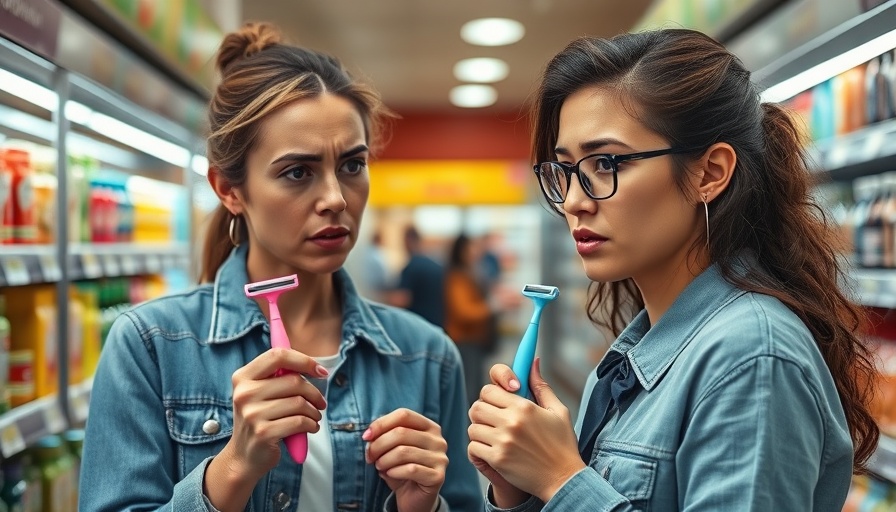Pink tariffs impact on women illustrated by razor price comparison.