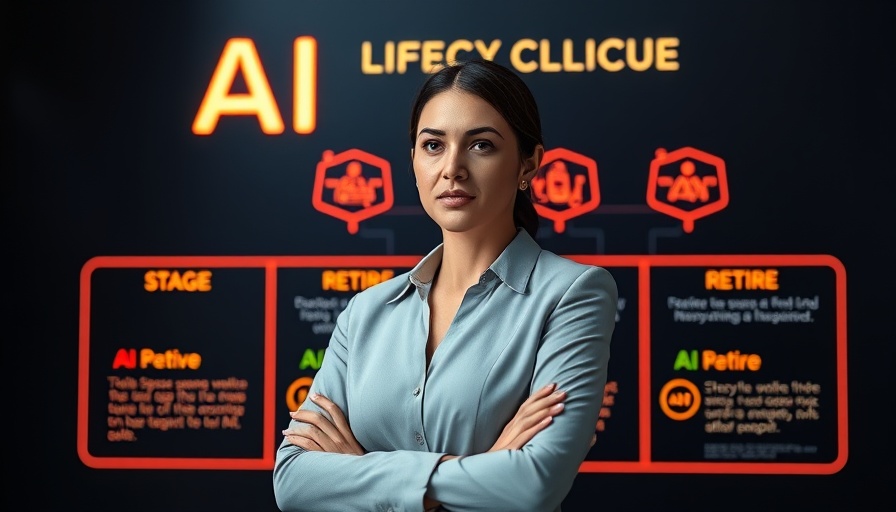 AI model life cycle: woman discussing planning stages.