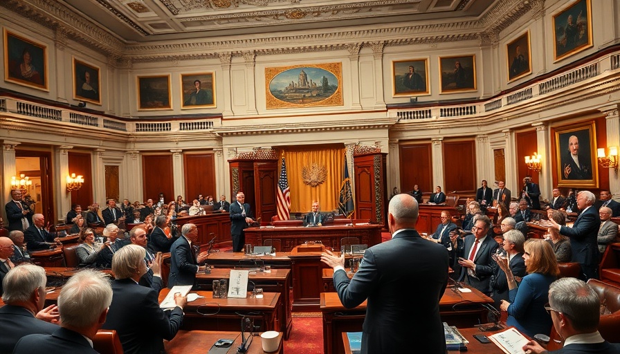 Congressional chamber during Trump's Controversial Mega-Bill passage.
