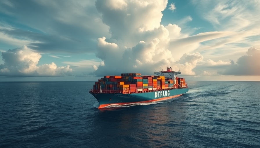 Cargo ship on ocean representing Nigeria's blue economy.