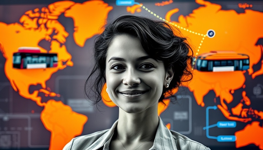Intra-African payments concept with map and confident woman.