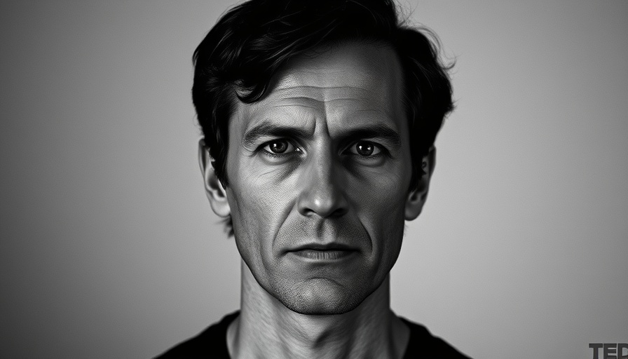 Monochrome portrait for TED talk on Rich Benjamin Talk to Me family history.