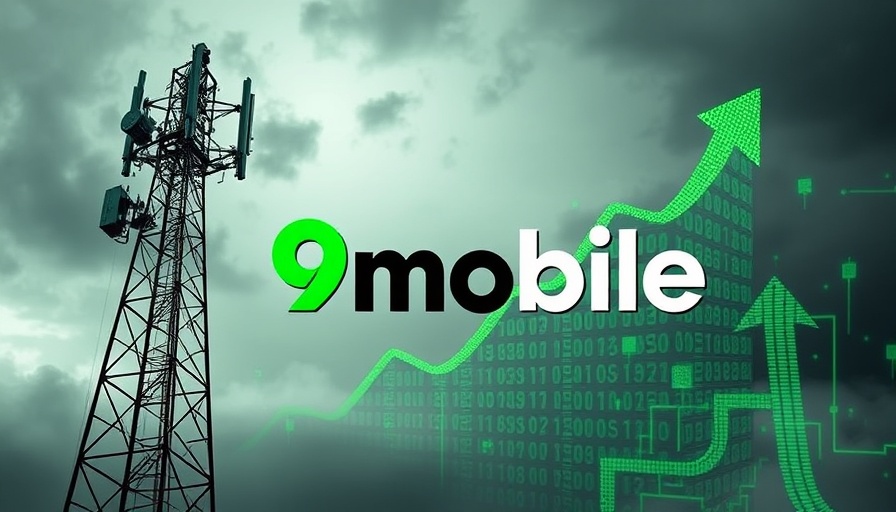9mobile internet users in Nigeria symbolized by growth, telecom tower.