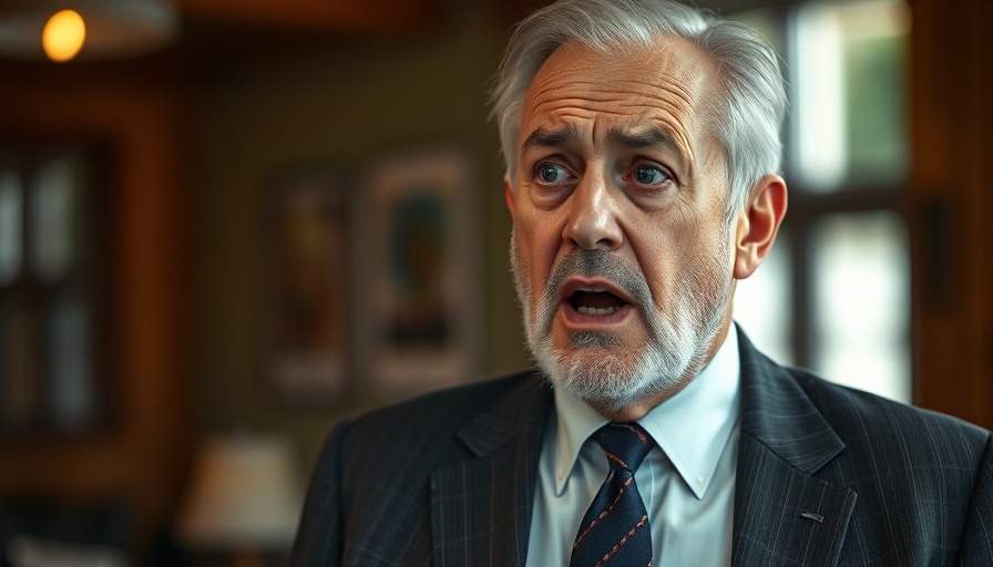 Man expresses frustration during event indoors.