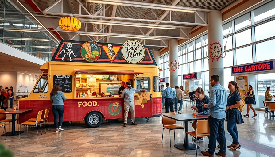 New dining options at BNA feature a food truck setup inside the terminal.