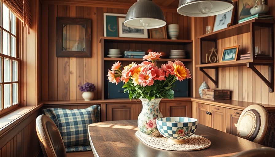 Cozy dining nook with MacKenzie-Childs decor in a modern vintage style.