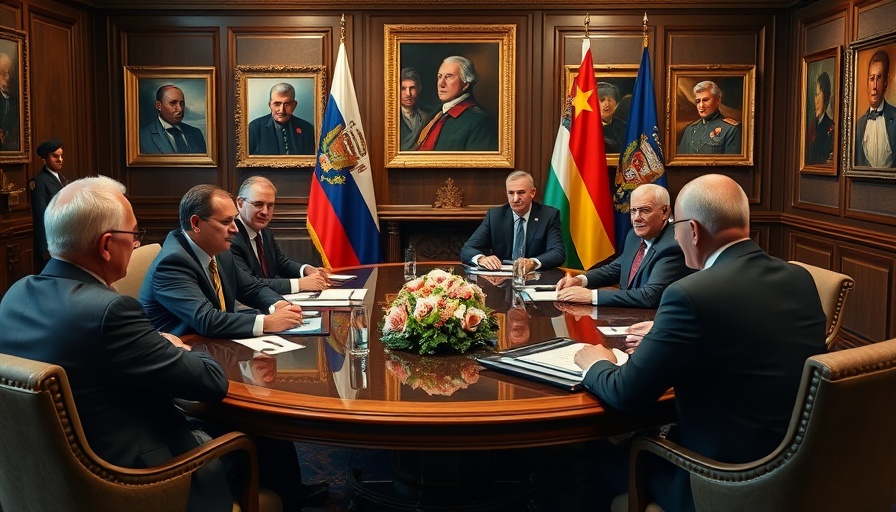 Officials discussing Gaza 60-day ceasefire deal at a formal meeting.
