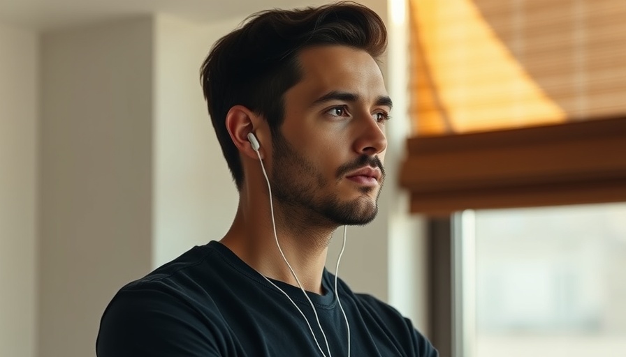 Man with earbuds looking ahead, reflecting on what makes IBM AI unique.