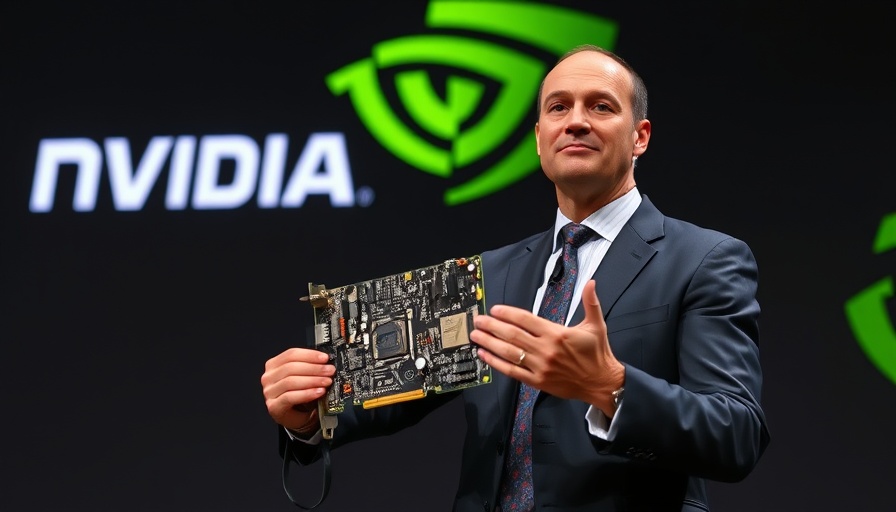 Nvidia executive presenting tech impacting trade valuation.