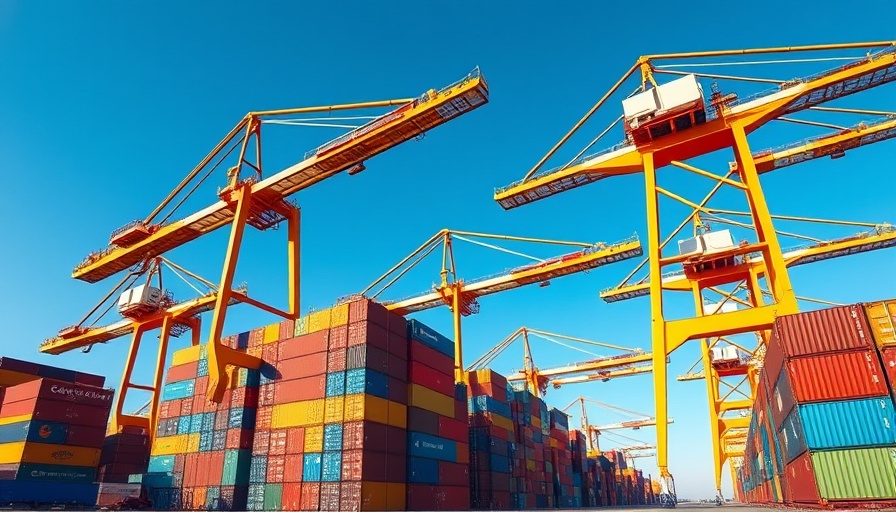 Shipping cranes and containers highlighting barriers to Nigeria global trade ambitions.