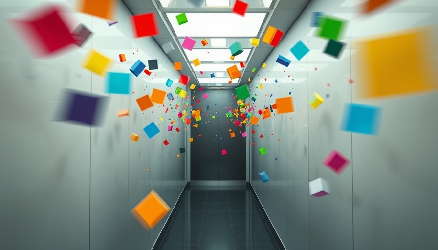 Photo to video capabilities in Gemini displaying dynamic corridor with colorful elements.