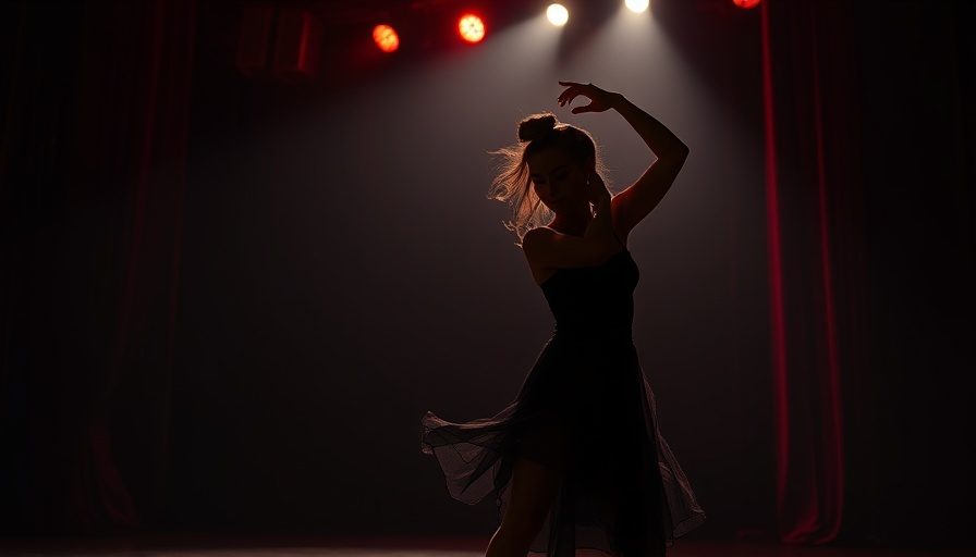 Dance of light and shadow emphasizing emotional impact in performance.
