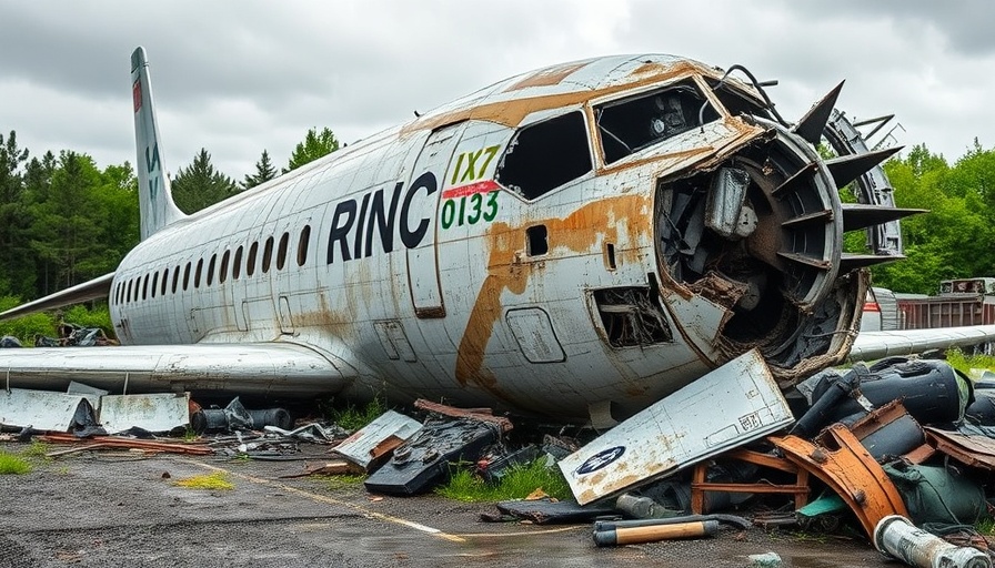 Air India crash investigation details: wreckage scene in scrapyard.