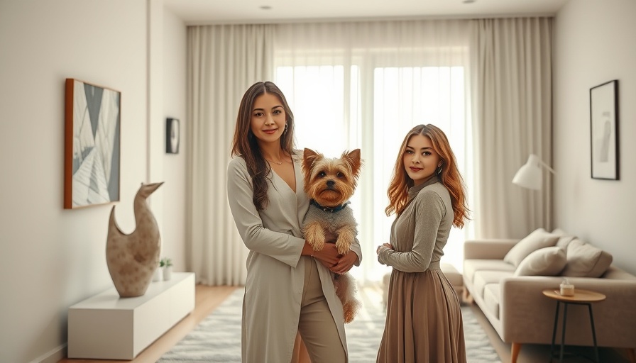 Versailles apartment renovation with elegant young women and dog in modern interior.