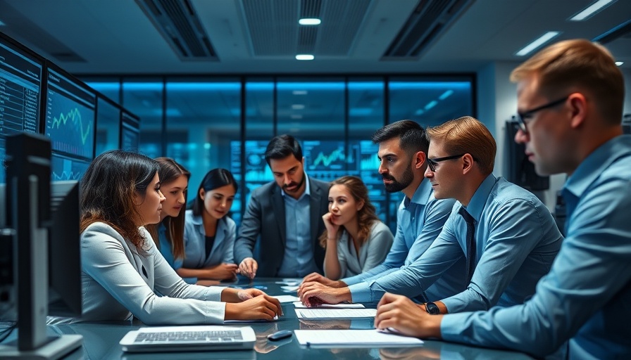 Professionals analyze data in modern office at night for Africa investment and innovation.