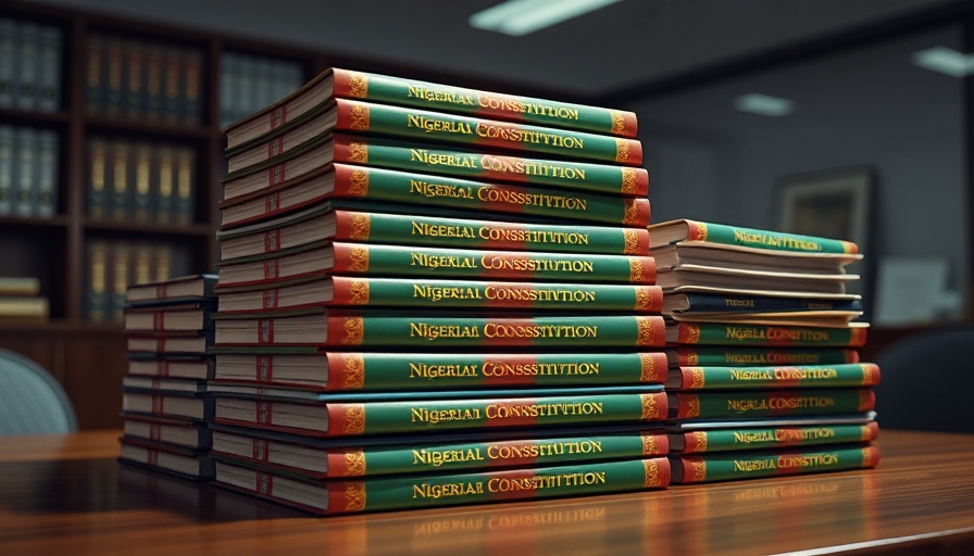 Stack of Nigerian 1999 Constitution books for Nigeria's Constitutional Review.