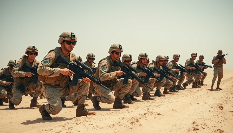 Soldiers in military exercise showcasing new alliances in East Asia.