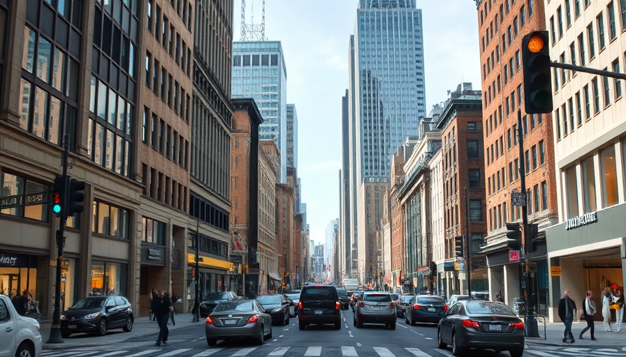 Fab Summer Creator Mega Sale urban street scene with iconic architecture.