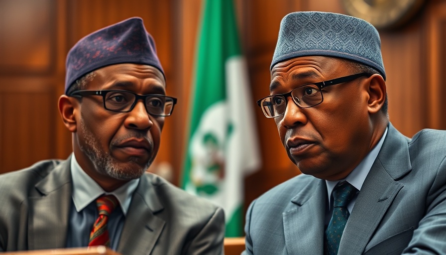 Discussion highlighting Nigeria Senate Leadership Crisis with two politicians.