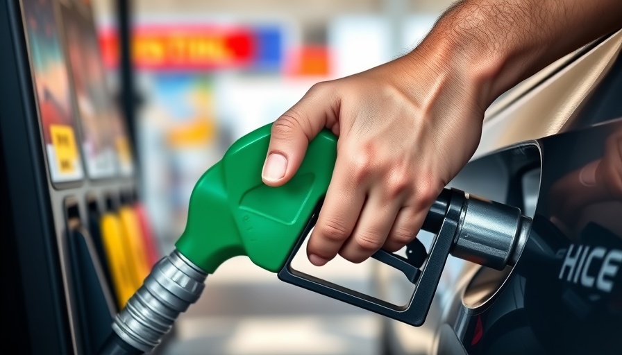 Hand refueling car, highlighting fuel subsidy removal at gas station.