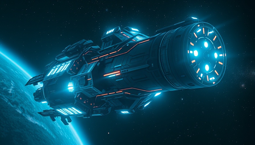 Futuristic space station in orbit, Type 7 Civilization Predictions.
